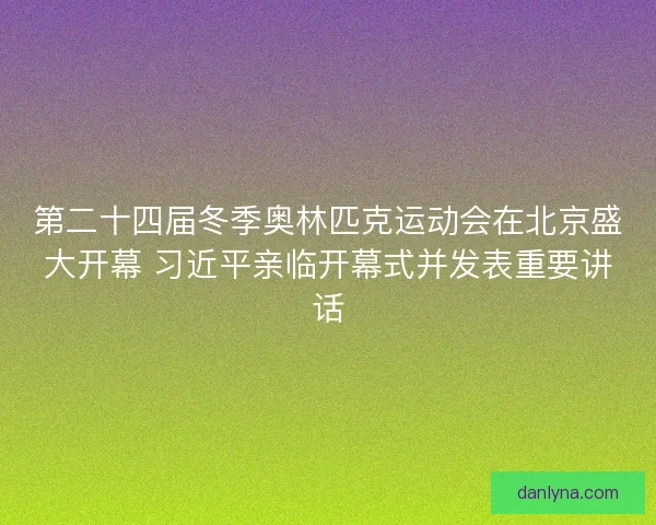 第二十四届冬季奥林匹克运动会在北京盛大开幕 习近平亲临开幕式并发表重要讲话