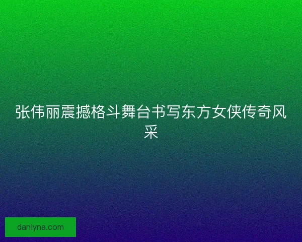 张伟丽震撼格斗舞台书写东方女侠传奇风采